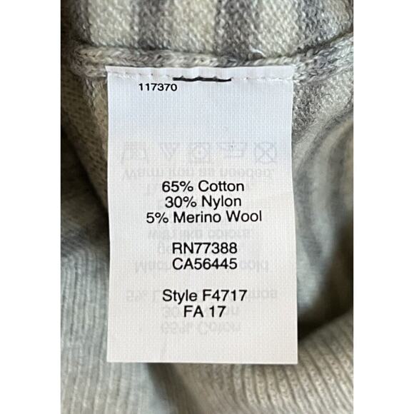 J.Crew Sweater Mens M Knit Crewneck Merino Wool Blend Beige Striped Slim Fit - Picture 4 of 5